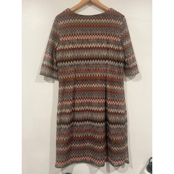 Women’s CB Established 1962 Retro Lined Short Sleeved Dress Aztec Pattern  12 - Picture 4 of 7